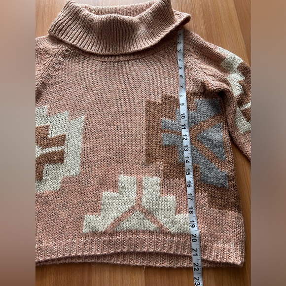 Sundance Cowl Neck Southwest Chunky Knit Sweater Boho Size M - Picture 5 of 13